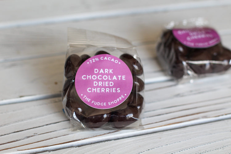 72% Dark Chocolate Dried Cherries