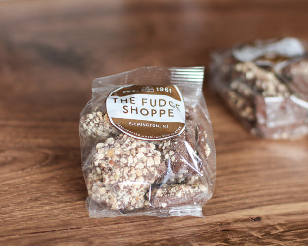 Sugar Free Almond Butter Crunch on a wooden surface