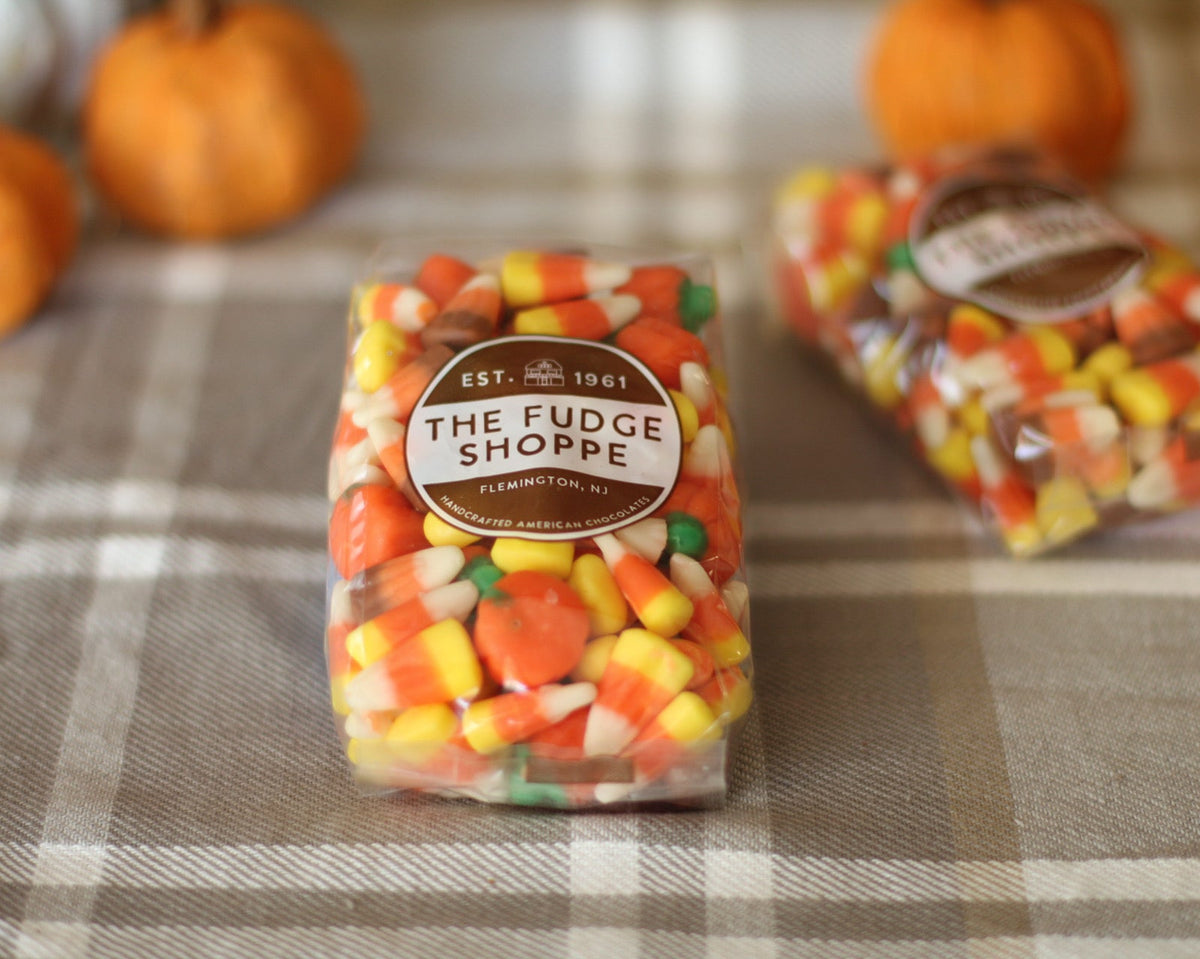 Autumn Mix on a checkered tablecloth with pumpkins in the background.