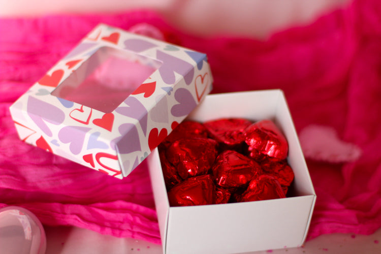 foiled heart box