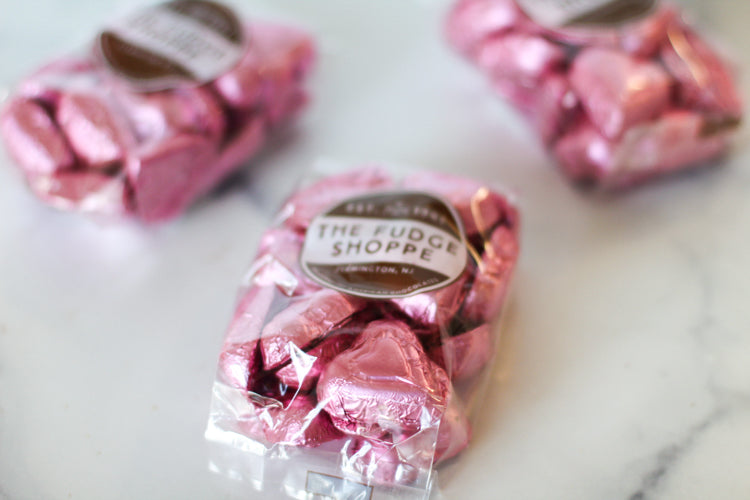 pink foiled hearts