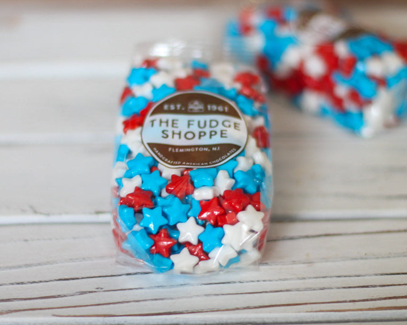 tiny tart stars on a wood floor