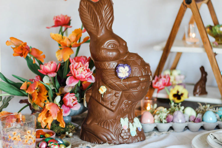 Large Chocolate Egg Rabbit