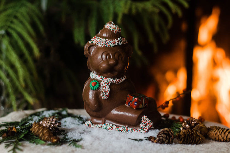 Chocolate Sledding Bear